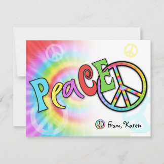 Cartão de Nota PEACE Colorido