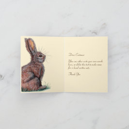 Cartão de Nota Personalizada de Bunnies Selvagens