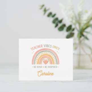 Cartão de Nota Personalizado Apenas Vibrações de P