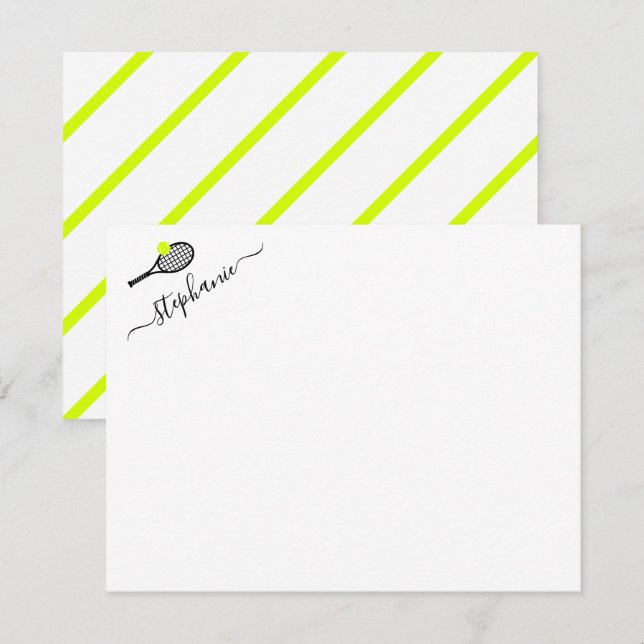 Cartão de Nota Personalizado com Listra de Tênis P (Frente/Verso)