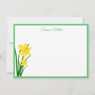 Cartão de Nota Personalizado - Daffodils