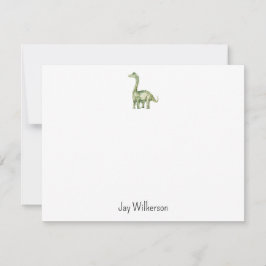 Cartão de Nota Personalizado de Dinossauro