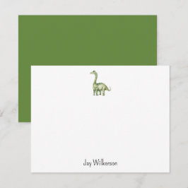 Cartão de Nota Personalizado de Dinossauro