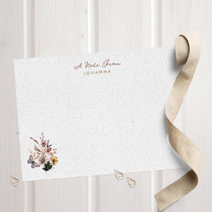 Cartão de Nota Personalizado de Flores Selvagens R