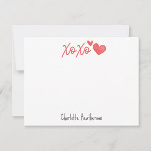 Cartão de Nota Personalizado xoxo