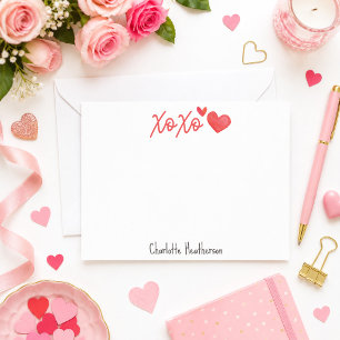 Cartão de Nota Personalizado xoxo