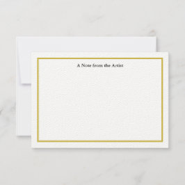 Cartão de Nota Personalizável Artista Dourado Obri