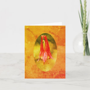 Cartão de Nota Personalizável de Arte Flor Columbi
