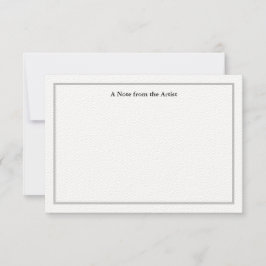 Cartão de Nota Personalizável do Prata Obrigado