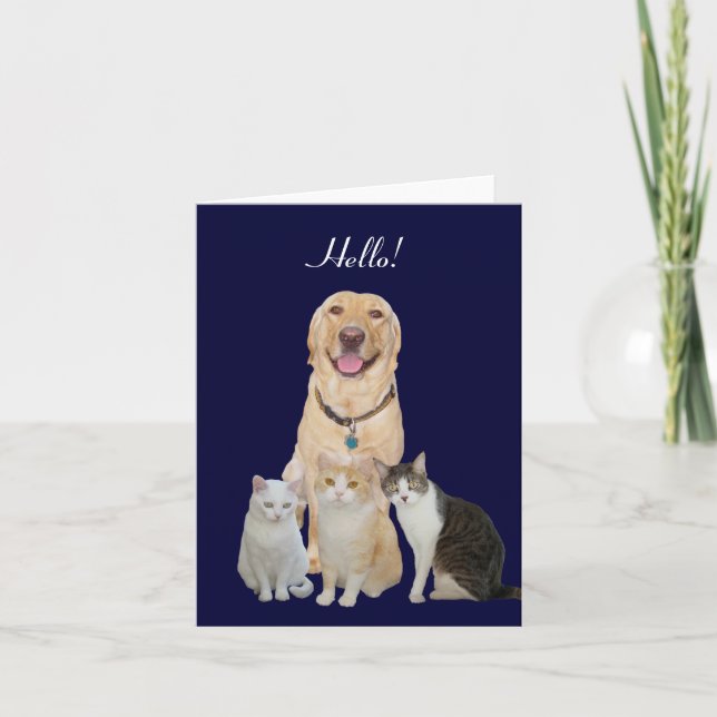 Cartão de Nota Pets bonito (Frente)