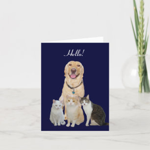 Cartão de Nota Pets bonito