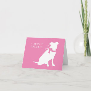 Cartão de Nota Pitbull Pit Bull Dog Puppy Pitbull