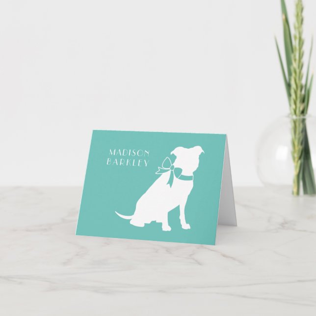 Cartão de Nota Pitbull Pit Bull Dog Puppy Pitbull (Frente)