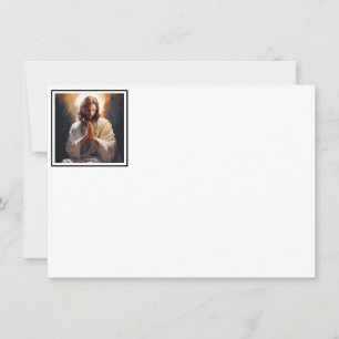 Cartão de Nota Plana de Jesus Prayer