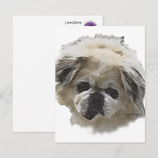 Cartão de Nota Plana Louis Newie, o Pekingese de r