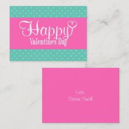 Cartão de Nota Plano do Dia dos Namorados (Rosa)