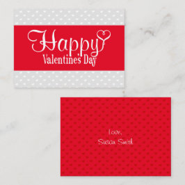 Cartão de Nota Plano do Dia dos Namorados (Vermelh