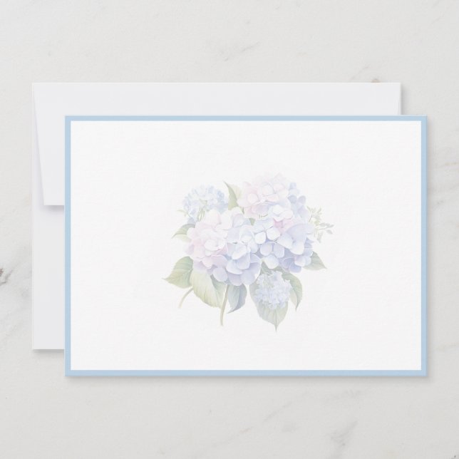 Cartão de Nota Plano Hydrangea (Frente)