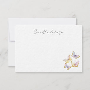 Cartão de Nota Plano Personalizado Aquarela Borbol