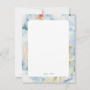 Cartão de Nota Plano Personalizado Arte Abstrata C