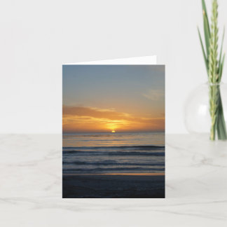 Cartão de nota, por do sol na costa de Califórnia