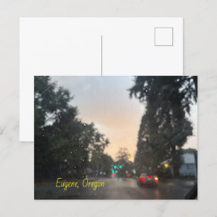 Cartão de Nota Postal Eugene Oregon Cartão Rainy D