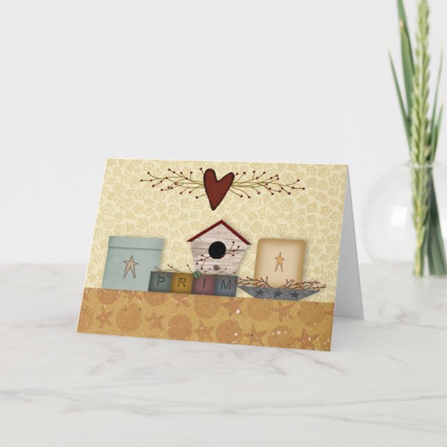 Cartão de nota primitivo da coleção (Frente)