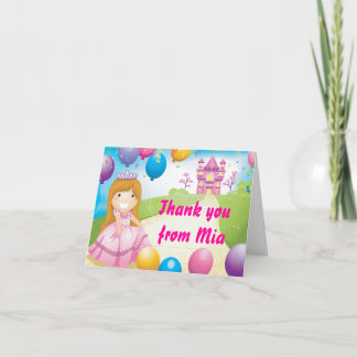 Cartão de Nota Princesa Obrigado