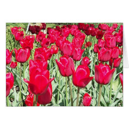 Cartão de nota Red Tulips