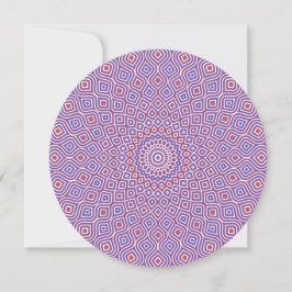 Cartão de Nota Redonda Mosaica Whirlpool em Roxo
