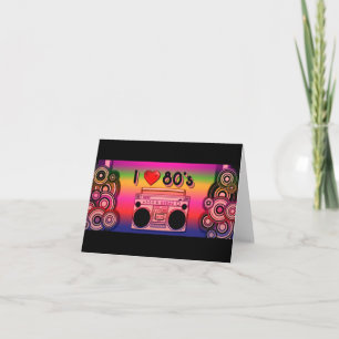 Cartão de Nota Retroativa de anos 80 Boombox