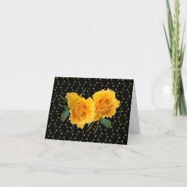 Cartão de Nota Rosa Amarelo