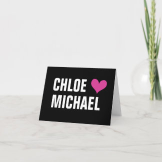 Cartão de Nota - Rosa e Preto