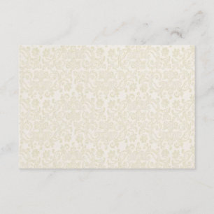 Cartão de Nota RSVP de Damask de Localidade