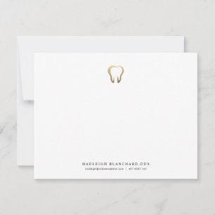 Cartão de Nota Simples com Papel de Dentista Médic