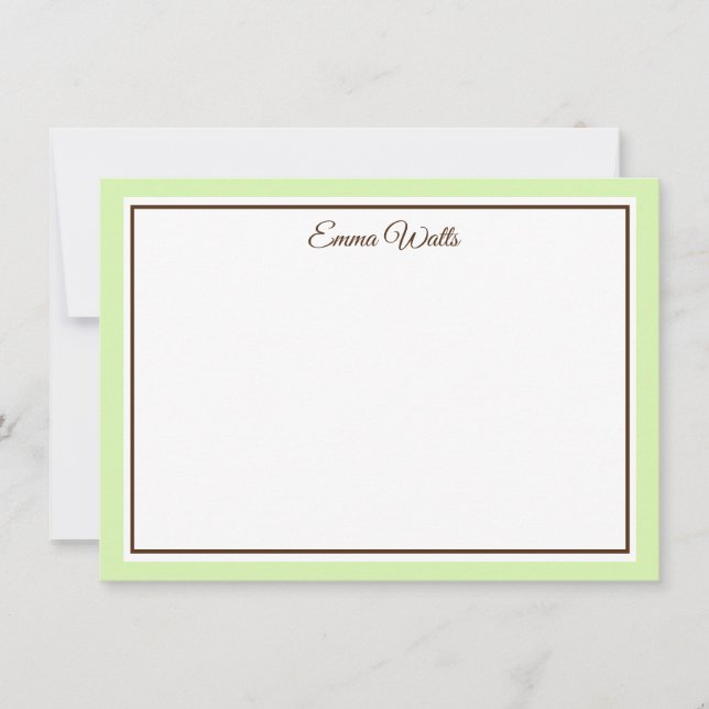 Cartão de Nota Simples de Nome Personalizado (Frente)