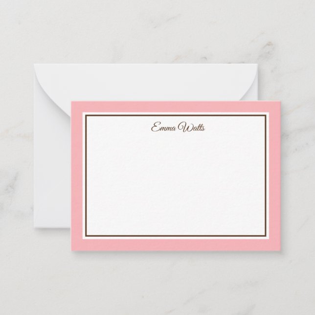 Cartão de Nota Simples de Nome Personalizado (Frente)