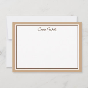 Cartão de Nota Simples de Nome Personalizado