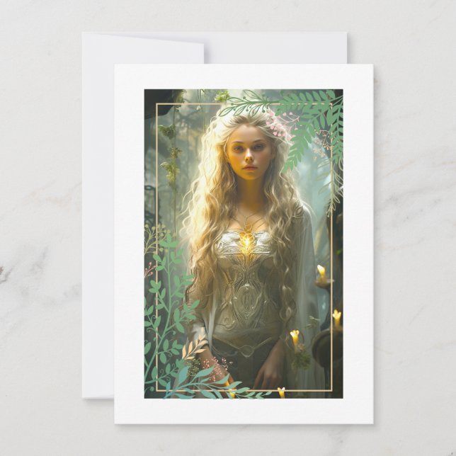 Cartão de Nota Simples Fair Maiden (Frente)