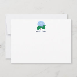 Cartão de Nota Simples Personalizado Hydrangea