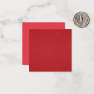 Cartão de Nota Simples Quadrado Duo-Tone Vermelho