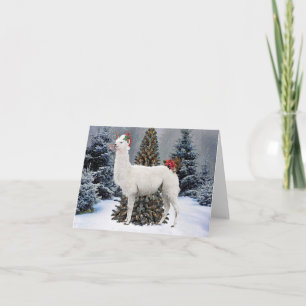 Cartão de Nota "The Christmas Llama"