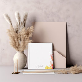 cartão de nota tropical elegante