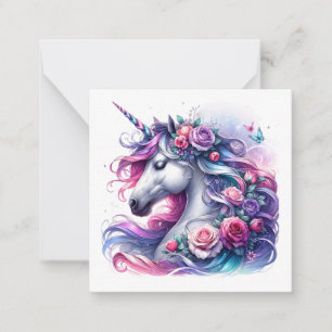 Cartão de Nota Unicorn