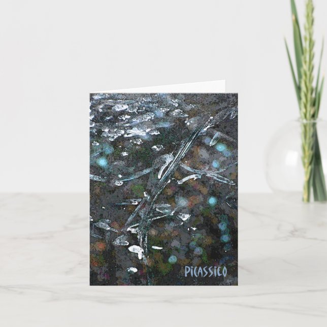 Cartão de nota vazio das cores subtis da arte (Frente)