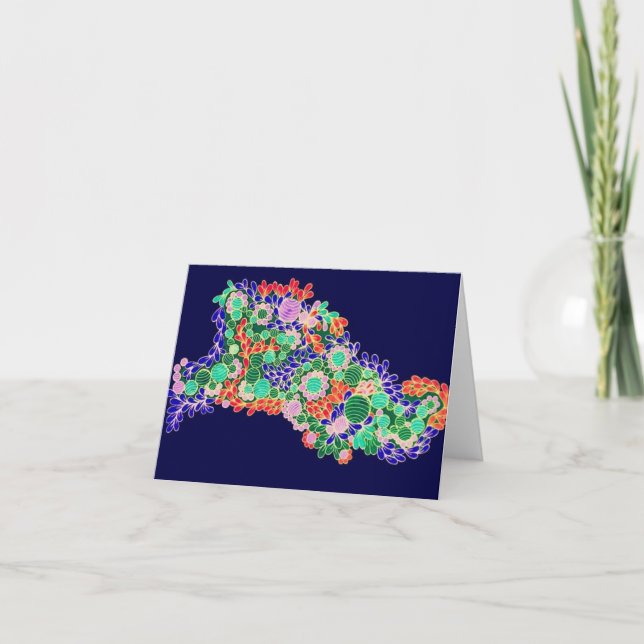 Cartão de nota vazio do design de Leliza (Frente)