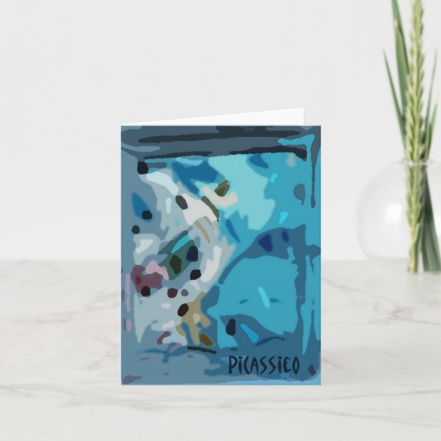 Cartão de nota vazio nas máscaras do azul, "Java (Frente)