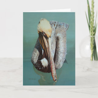 Cartão de nota vazio - pelicano