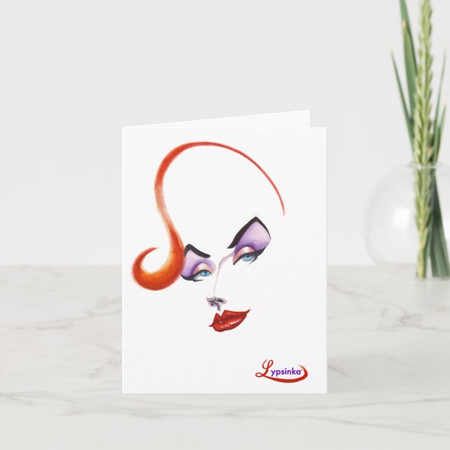 Cartão de Nota Vertical Lypsinka! (Frente)