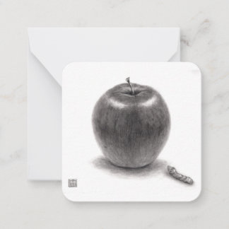 CARTÃO DE NOTAS りんごとあおむし